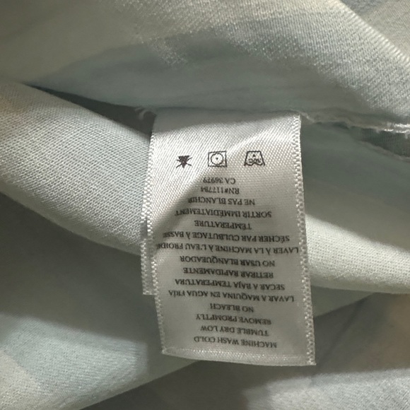 Rails Uni Light Blue and White Striped Lace-Up Blouse XS - Picture 7 of 9